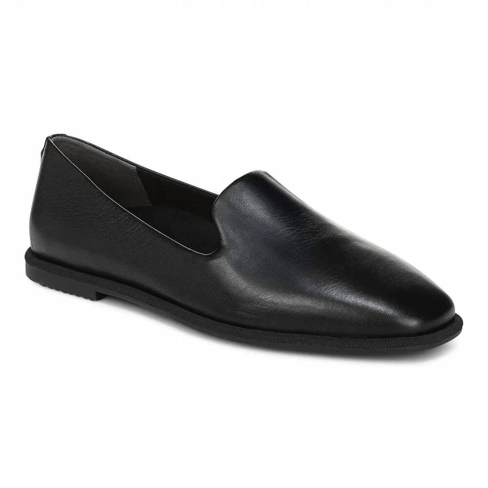 NEW VIONIC women's willa ll slip on flats in black leather